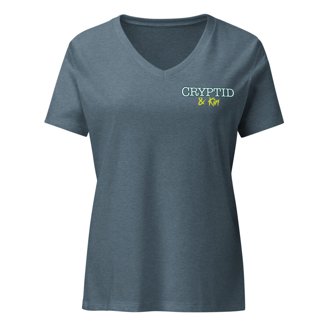 Fairy / Nymph - Cryptid & Kin Women's Relaxed Fit V-neck T-shirt - Heather Slate