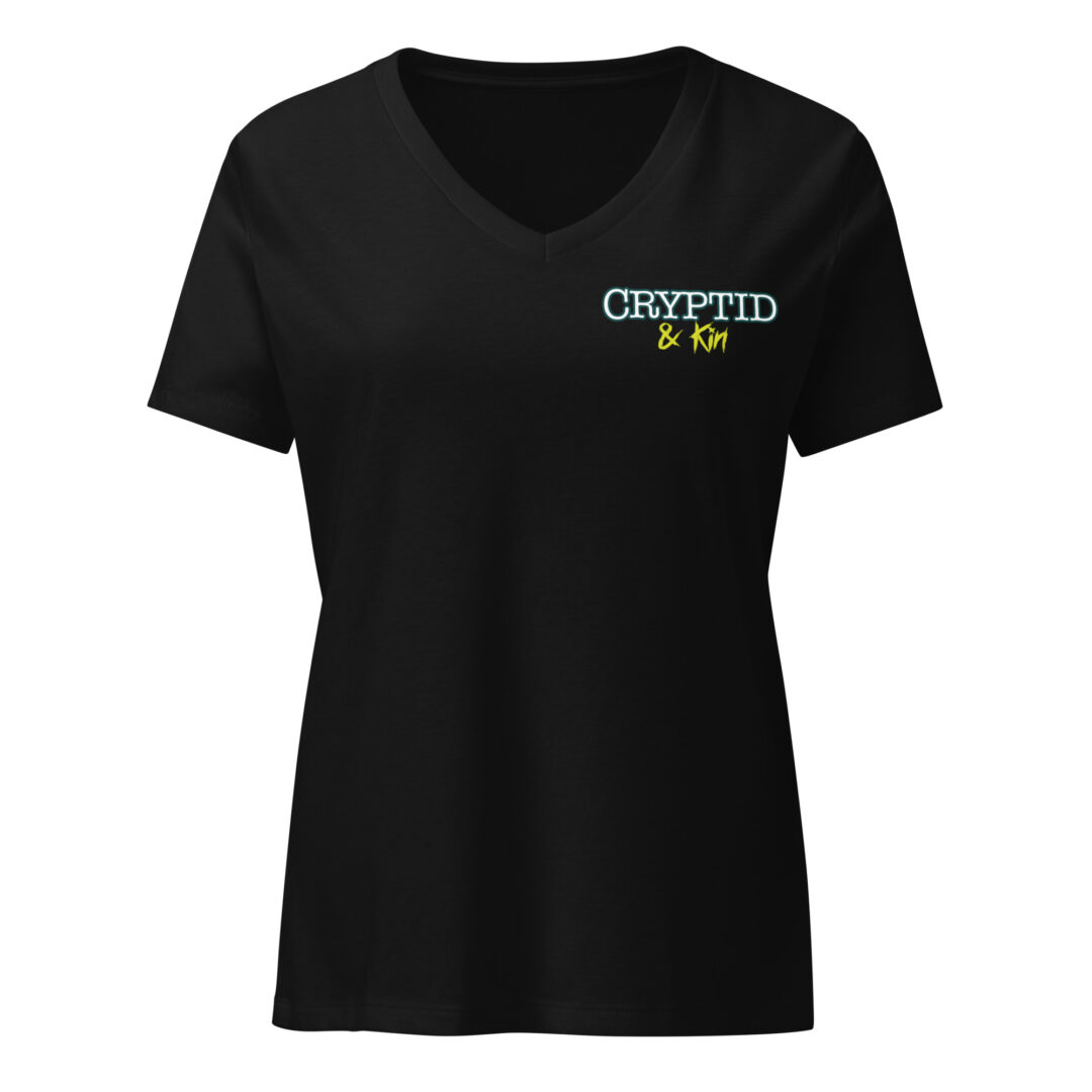 Fairy / Nymph - Cryptid & Kin Women's Relaxed Fit V-neck T-shirt - Black