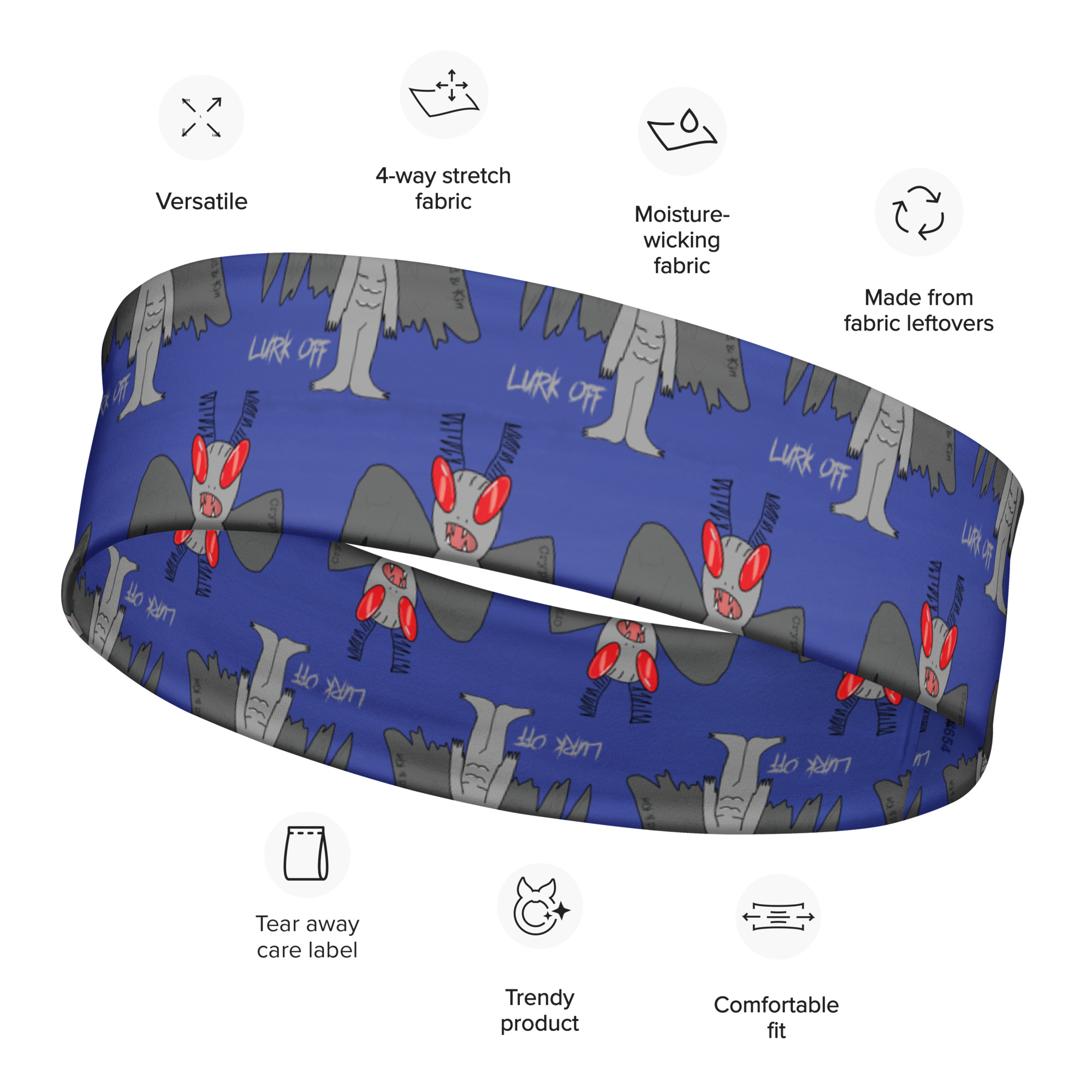 Mothman Headband for Kids & Adults - Cryptid & Kin - Lurk Off