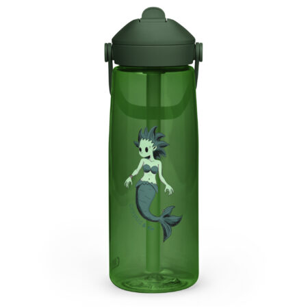 Mermaid Water Bottle - Camelback - 25 oz - Forest Green - Cryptid & Kin