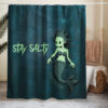 Mermaid Shower Curtain - Stay Salty - 71" x 74" - Cryptid & Kin