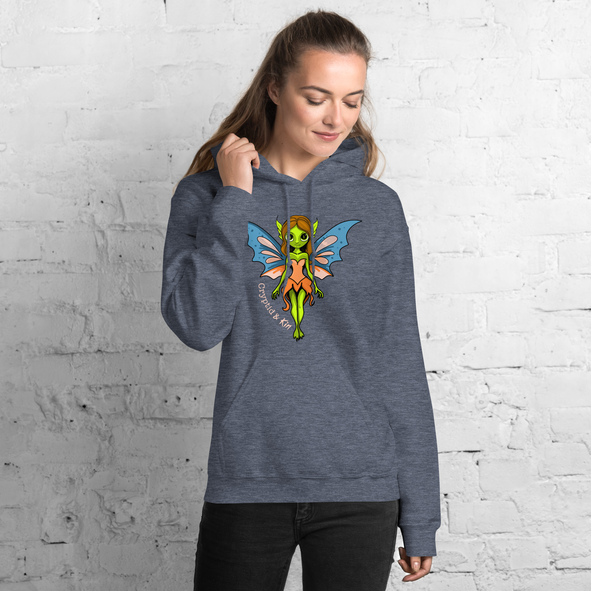Fairy / Pixie Hoodie - Cryptid & Kin - Heather Sport Navy Color