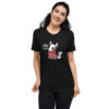 Stay Sharp – Baby Wendigo – Tri-Blend Soft T-Shirt - Black - Female Model