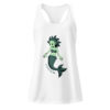 Mermaid / Siren Creature - Soft White Women's Racerback Tank Top - Cryptid & Kin - Celebrating Neurodiversity