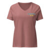Fairy / Nymph - Cryptid & Kin Women's Relaxed Fit V-neck T-shirt - Heather Mauve Front