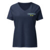 Fairy / Nymph - Cryptid & Kin Women's Relaxed Fit V-neck T-shirt - Heather Navy Back